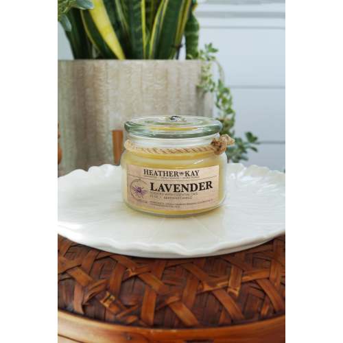 Lavender Essential Oil Beeswax Candle