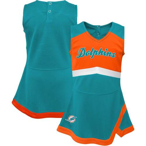 Miami Dolphins Girls Infant Cheer Captain Jumper Dress - Aqua