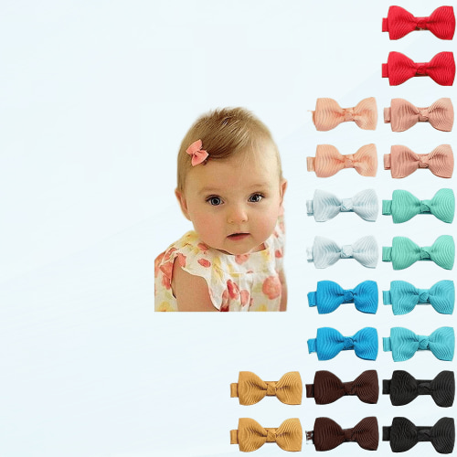 Baby Hair Clips CELLOT 50 Pieces 25 Colors in Pairs Baby Girls Fully Lined Baby Bows Hair Pins Tiny 2" Hair Bows Alligator Clips for Baby Girls Infants Toddlers