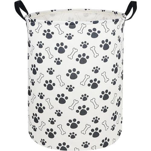 Kids Laundry Hamper,Dog Laundry Basket Collapsible Puppy Storage Baskets for Home Decor,Office,Toy Organizer,(Dog paw)