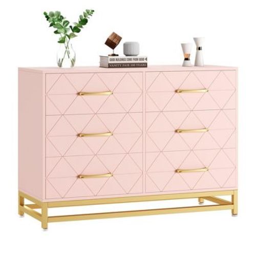 Dresser For Bedroom With 6 Drawer Double Dressers, Modern Wooden Dresser Chest, Beside Table