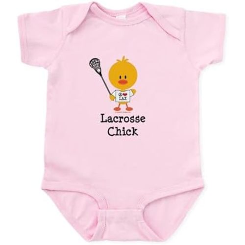 CafePress Lacrosse Chick Infant Bodysuit Cute Infant Bodysuit Baby Romper (12mos)