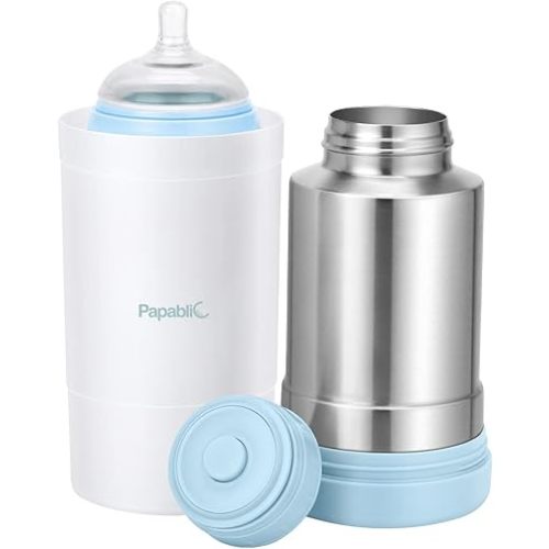 Papablic Portable Travel Baby Bottle Warmer Plus with Large Capacity, 18 oz