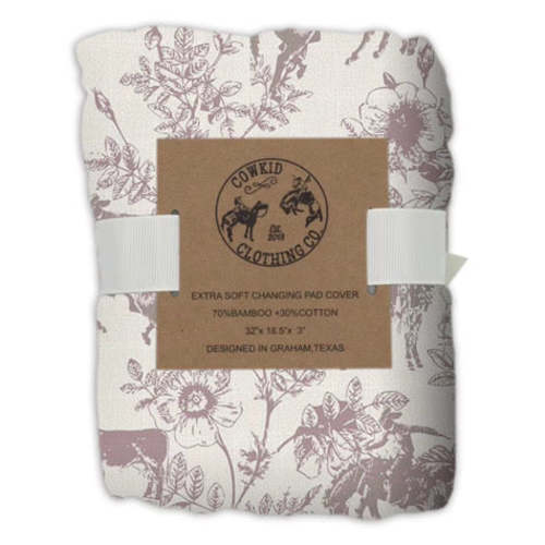 Western Daydream Rose Cotton Muslin Changing Pad Cover