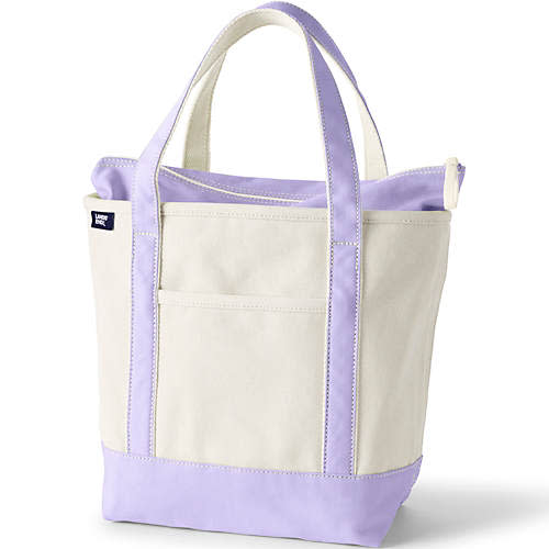 Medium 5 Pocket Open Top Canvas Tote Bag | Lands' End