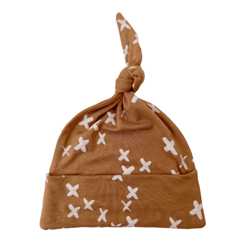 Newborn Knot Beanie, Nutmeg Kisses