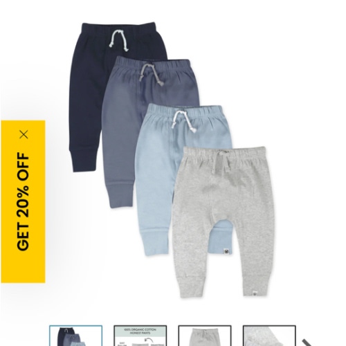 4-Pack Organic Cotton Honest Pants | Honest Baby Clothing