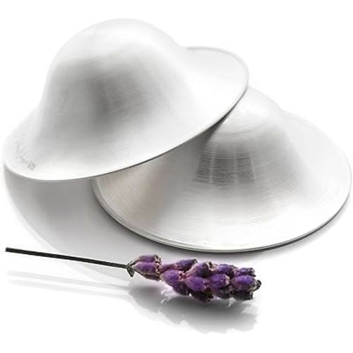 Silver Nursing Cups Nipple Cover Nipple Soother for Newborn Breastfeeding Moms, The Original 925 Silver Nursing Cups