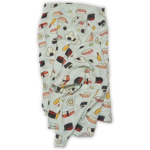 Loulou Lollipop Soft Baby Swaddle Blanket Muslin Wrap Receiving Blanket for Newborn to Toddler Girl and Boy, Large 47” by 47” - Sushi…