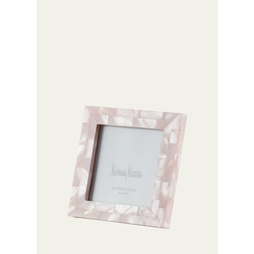 Mother-of-Pearl Picture Frame, Pink, 3.5" x 3.5"