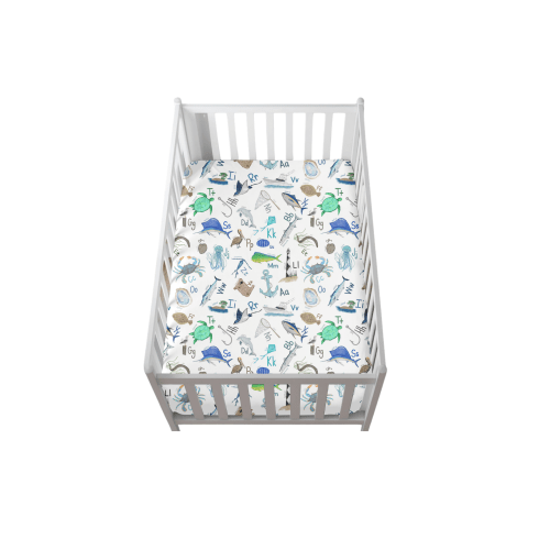 Coastal ABC's Crib Sheet