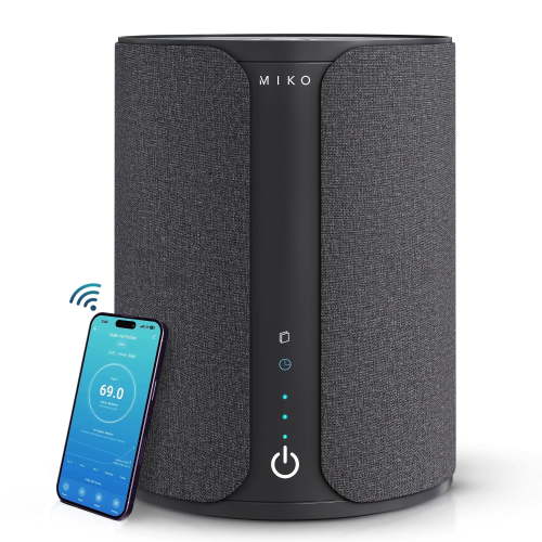 Miko Ibuki 2.0 Air Purifier for Home with App Control, H13 HEPA Filter, Ionizer, Aromatherapy, 5 Fan Speeds, Touch Panel & Timer  Covers Up to 1500 Sq Ft
