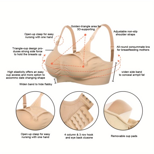 hands free breast feeding bra high large size