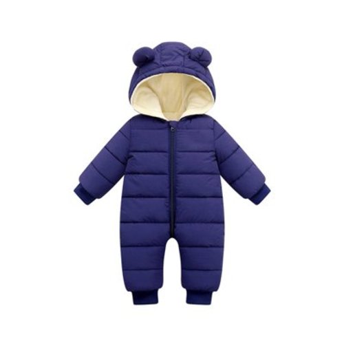 Generic Baby Boys Girls Snowsuit Infant Winter Hooded Jacket Toddler Jumpsuit Coat Toddler Kids Baby Boys Girls Snowsuit Infant Winter Clothes Jumpsuit Faux Hooded Jacket Coat Set Boys Winter Jacket