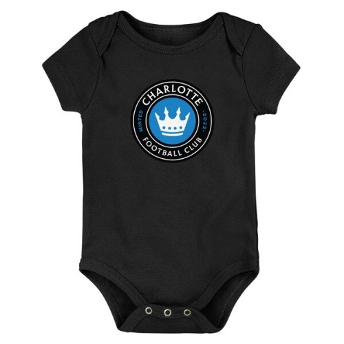 Newborn Charlotte FC Black Primary Logo Bodysuit