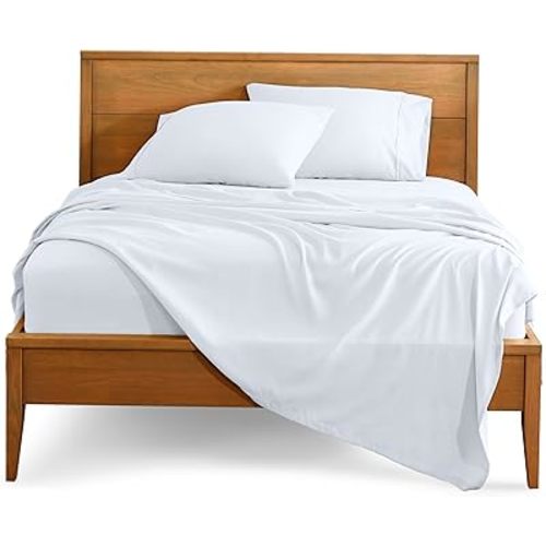 Bare Home Twin Sheet Set - 1800 Ultra-Soft Microfiber Bed Sheets - Double Brushed - Deep Pockets - Easy Fit - Extra Soft - 3 Piece Set - Bedding Sheets & Pillowcases (White)