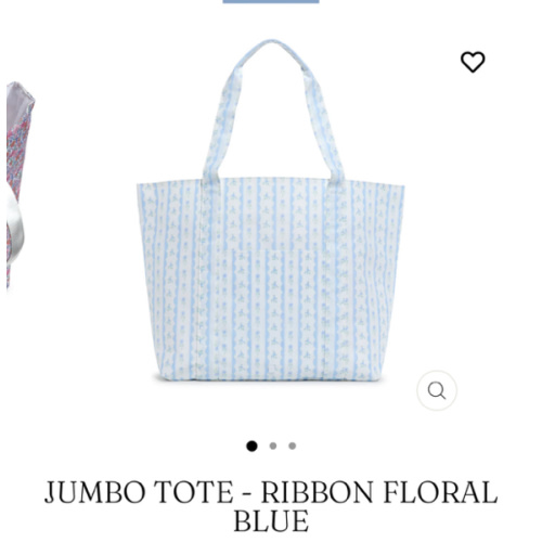 Jumbo Tote - Ribbon Floral Blue