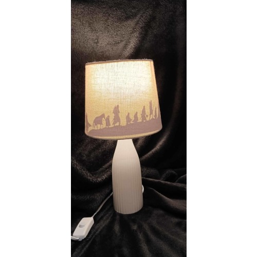 Lord of The Rings Secret Lamp - Fellowship of the Ring figures only show when lamp is turned on.