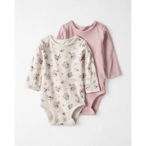 Baby 2-Pack Organic Cotton Rib Bodysuits - Little Planet | Carter's