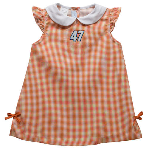 Ricky Stenhouse Jr. Vive La Fete Gingham A-Line Dress - Orange