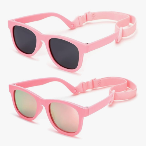 Flexible Polarized Baby Sunglasses with Strap Adjustable for Toddler & Newborn Infant 0-18 Months