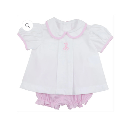 White And Pink Gingham Diaper Set – Cecil & Lou