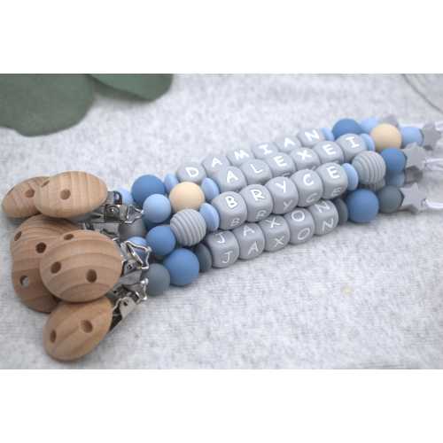 Personalized Blue Pacifier Clips for Babies | BPA-Free & Third-Party Tested