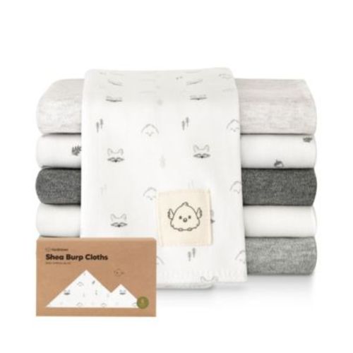 Kids 6pk Shea Burp Cloths Girls, Organic Burping Cloths for Babies, Newborn