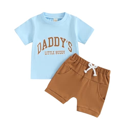 Kupretty Baby Boy Clothes Toddler Summer Outfit Short Sleeve T-Shirt Tee Tops Joggers Casual Shorts 2Pcs Clothing Set
