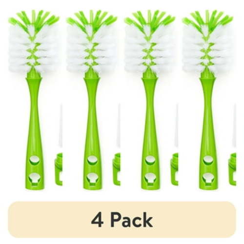 (4 pack) Parent's Choice Square Brush Head Bottle and Nipple Brush, 1ct