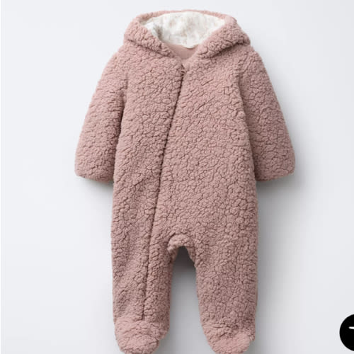 POLAR FLEECE ROMPER - Dusty pink | ZARA United States