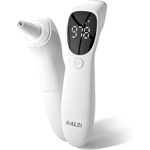 Dual Mode Thermometer for Adults, Kids, and Babies – Infrared Digital Forehead and Ear Thermometer FSA/HSA Eligible, No Touch with Fever Alarm and Fast Results