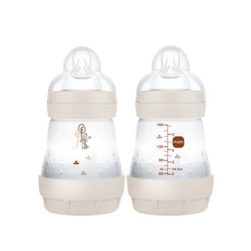 MAM Easy Start Anti-Colic Bottle for Newborns, Self-Sterilizing, 5 oz, 2 pack