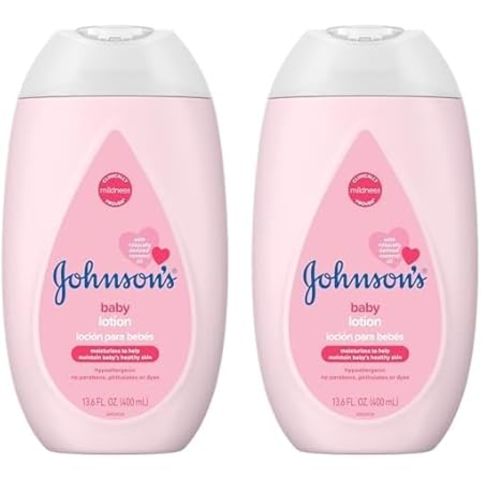 Johnson's Baby Moisturizing Mild Pink Baby Lotion with Coconut Oil for Delicate Baby Skin, Paraben-, Phthalate- & Dye-Free, Hypoallergenic & Dermatologist-Tested, Baby Skin Care, 13.6 Fl. Oz