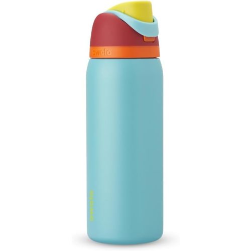 Owala FreeSip Insulated Stainless Steel Water Bottle with Straw, BPA-Free Sports Water Bottle, Great for Travel, 32 Oz, Summer Sweetness