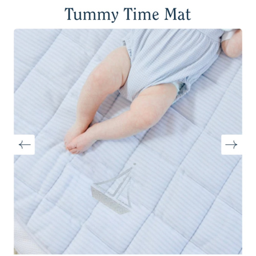 Tummy Time Mat- sailboat
