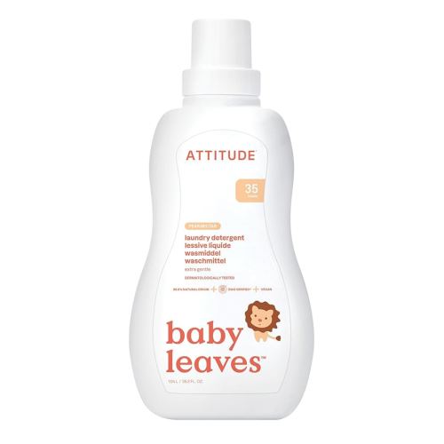 ATTITUDE Baby Laundry Detergent, EWG Verified, Plant and Mineral-Based Formula, HE Compatible, Vegan Household Products, Pear Nectar, 35 Loads, 35.5 Fl Oz