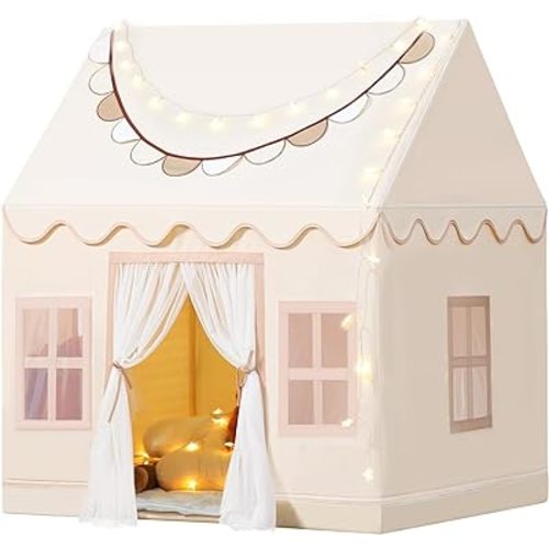 BIRTHDAY Amazon.com: Wilwolfer Play Tent with Mat, Star Lights, Cloth Banners- Kids Play Tent Indoor - Toddlers Play Tent with Windows - Large Toddler Tent for Kids -Toy House Gift for Boys & Girls : Toys & Games