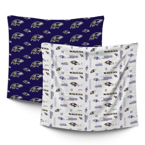 Baltimore Ravens Pegasus Infant 47" x 47" Home & Away Two-Piece Muslin Blanket Set
