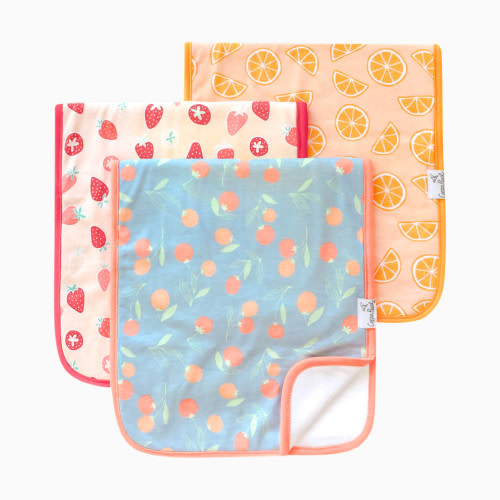 Copper Pearl Printed Burp Cloth Set - Clementine