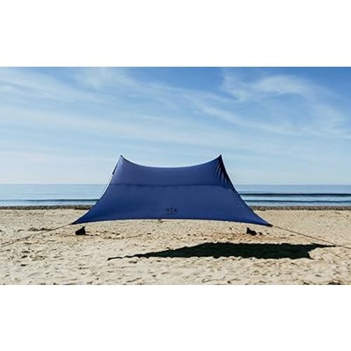 Neso Gigante - Portable Beach Tent - Ideal to Enjoy with Family and Friends - UPF 50+, Water-Resistant, and Lightweight - Navy, 11' x 11'