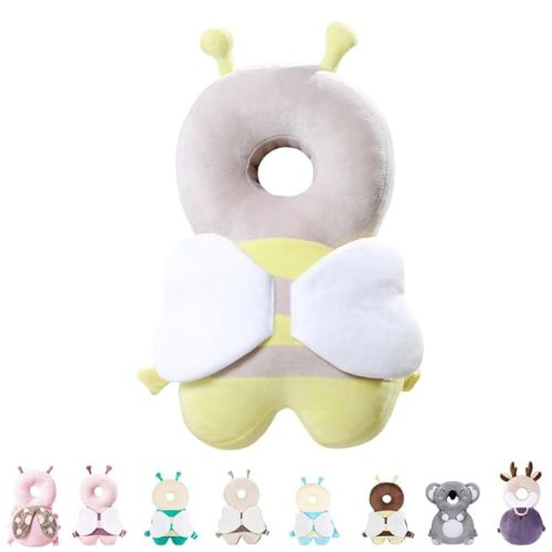 Toddler Baby Protection Backpack Wear, Head Protector Pad Safety Cushion for Crawling Walking, Baby Essentials Infant Toys Baby Boy Girl Gifts, Suitable for 0.5-3 Years(Yellow Bee) - Yellow_bee