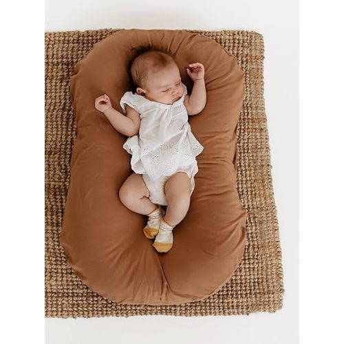 Lounger Cover Compatible with Snuggle Me Loungers - Soft & Skin-Friendly Cotton - Replacement Cover ONLY – Brown