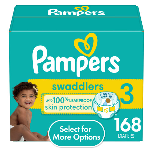 Pampers Swaddlers Diapers, Size 3, 168 Count (Select for More Options)