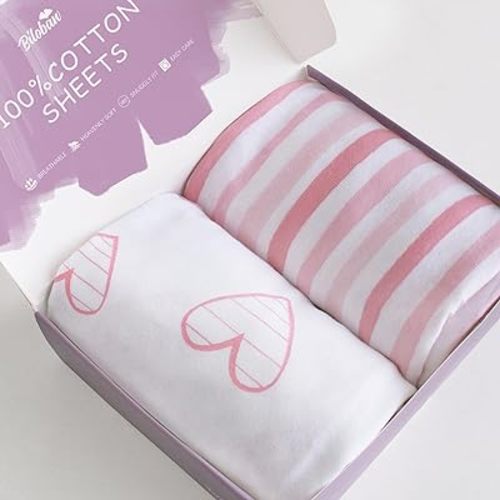 Bassinet Sheets Fit for Dream On Me Traveler/Skylar/Lotus Bassinet, INFANS, Maydolly and Evolur Stellar Bassinet, 2 Pack, 100% Jersey Knit Cotton, Breathable and Heavenly Soft, Pink