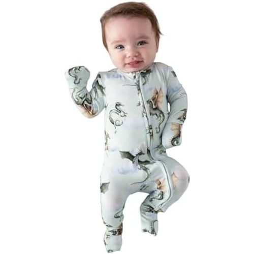 Posh Peanut Convertible Baby Sleepers - Boys Footless Baby Pajamas with 2 Way Zipper for Easy Diaper Changes