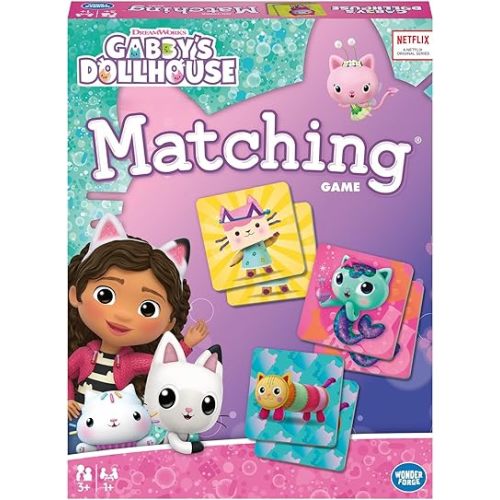 Wonder Forge Gabby’s Dollhouse Matching Game | Build Focus and Memory with Gabby, Pandy Paws, and More | Fun and Engaging Activity for Kids Ages 3+