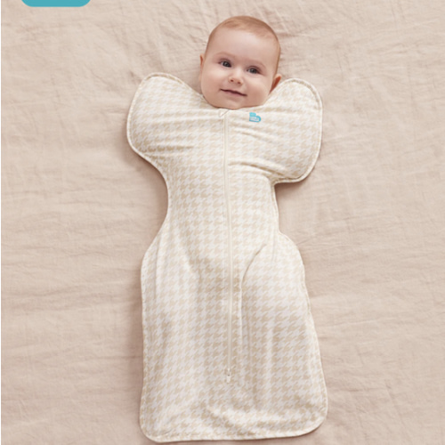 Swaddle Up™ 1.0 TOG Cotton Tan Houndstooth