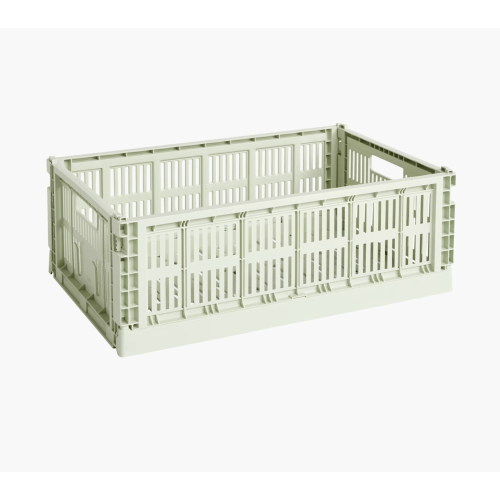 HAY Recycled Colour Storage Crate — Large, Mint Green