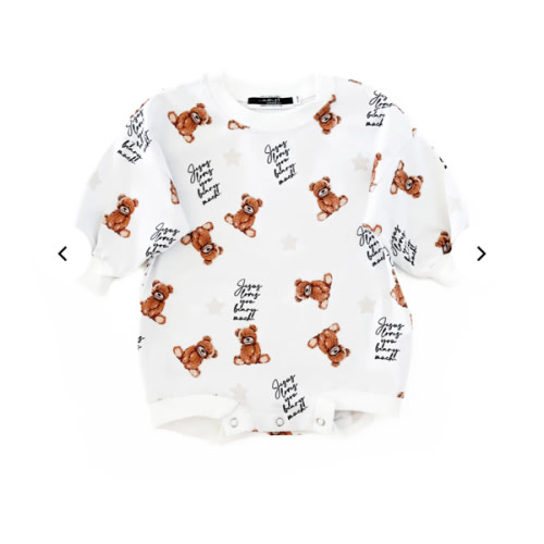 Jesus Loves You Beary Much Bubble Jumpsuit – OUR HOUSE ABOVE